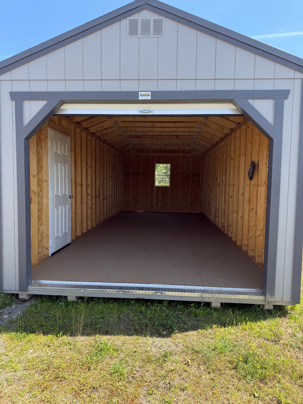 Long garage shed for meat rabbits