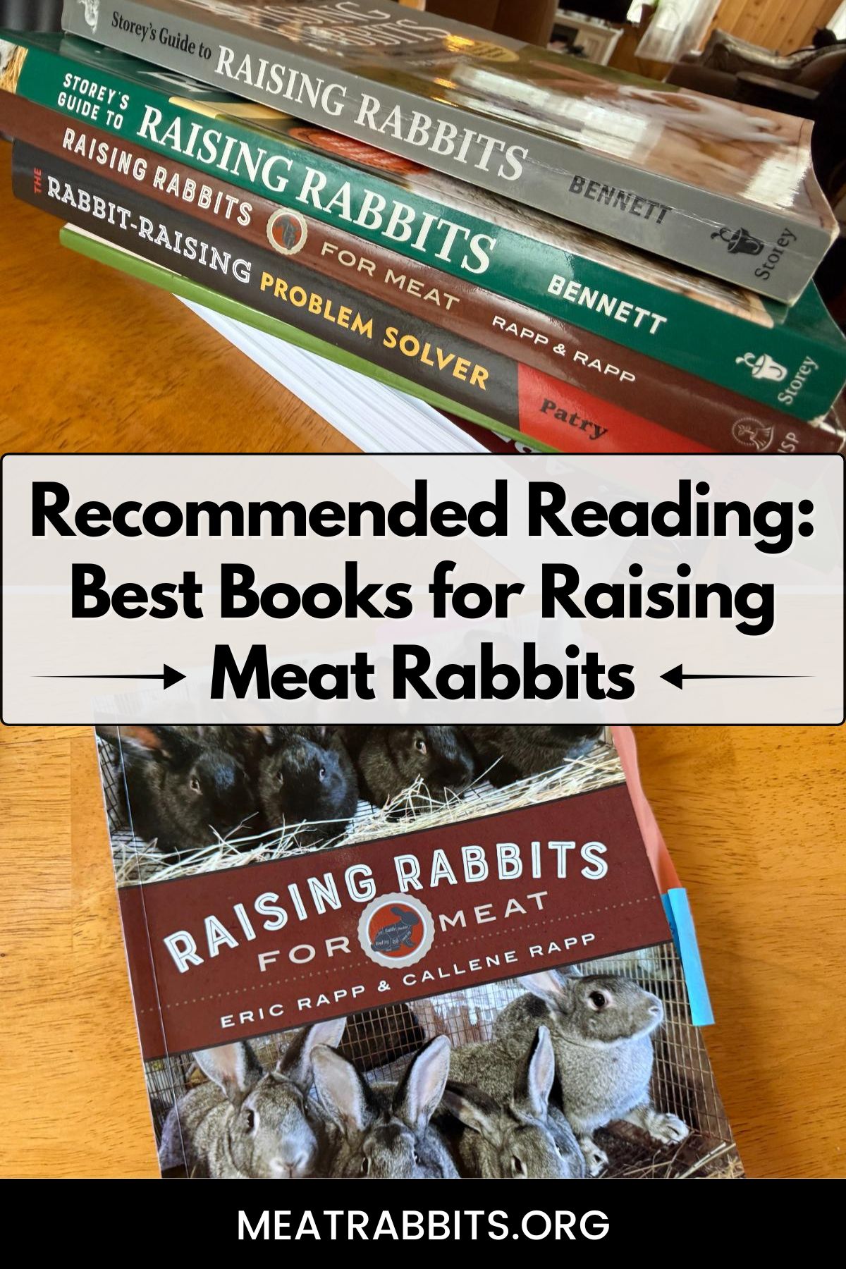 Recommended Reading: Best Books for Raising Meat Rabbits pinterest image