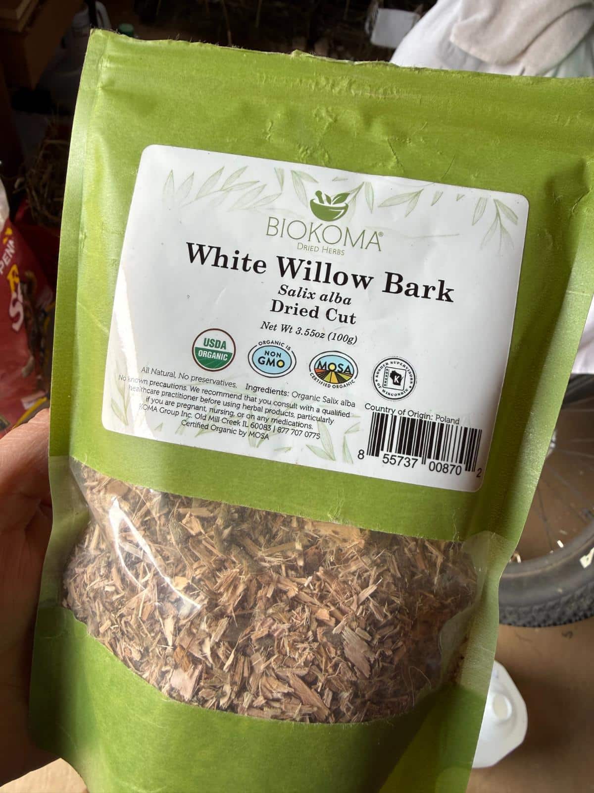 Dried willow bark to use for meat rabbits